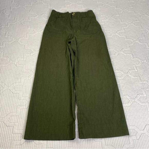 Maeve Pants - Maeve Anthropologie The Colette Wide Leg Pants Green Women’s Size 28 Pockets